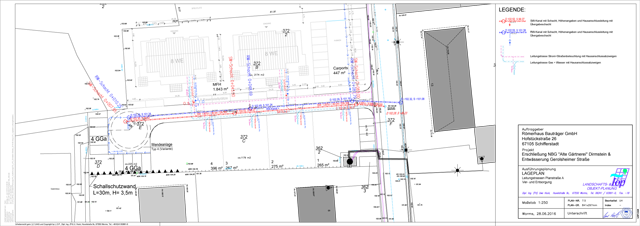 Lageplan Leitungstrassen